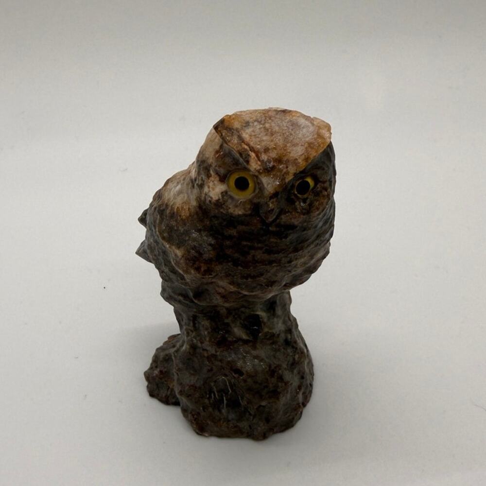 Small Carved Stone Sculpture Owl